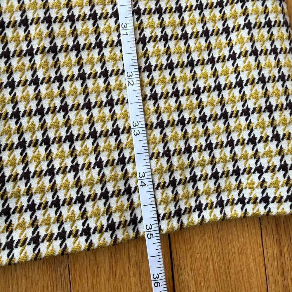 Spanx Perfect Kick Flare Dijon Jacquard Plaid Ponte Pull On Crop Pant Size S - Picture 14 of 16